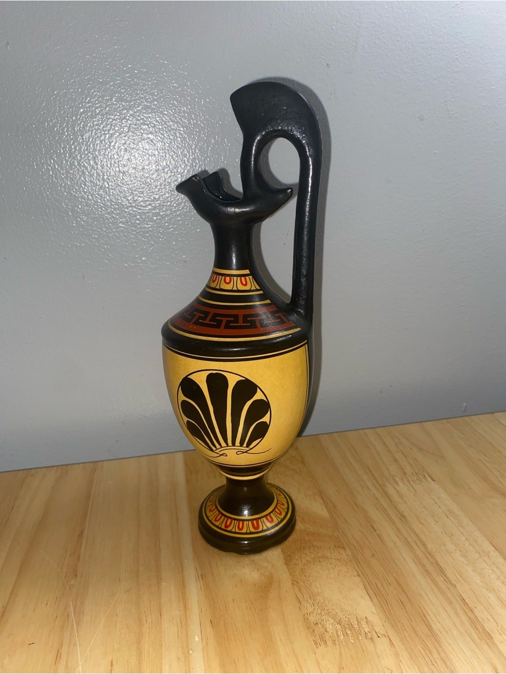 VTG Ewer pottery pitcher, hand made in Greece.
